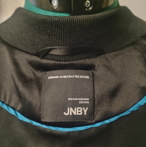 JNBY Graphic Print Black Lightweight Baseball Style Jacket Sz L - Picture 6 of 14